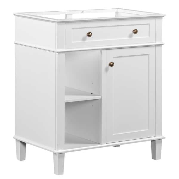 30" Bathroom Vanity without Sink, Bathroom Base Only, Solid